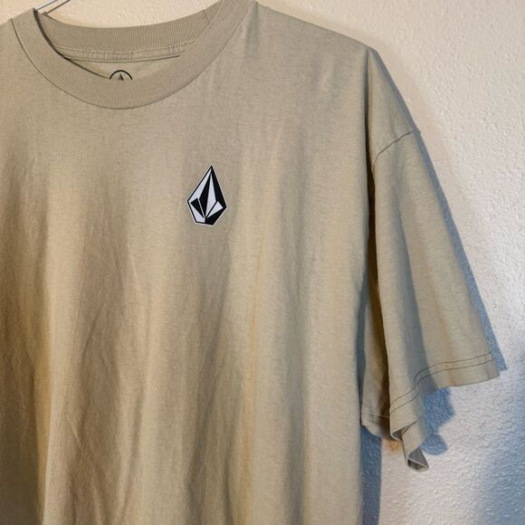 Volcom Men's Tan Skelton Short Sleeve Tee XL - Picture 2 of 4
